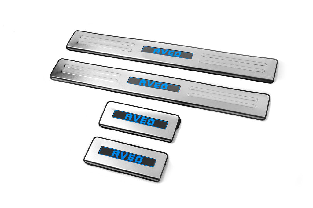 Door Sill Protectors Libao (4 pcs, Stainless Steel) for Chevrolet Aveo T300 2011-2020 - image 3
