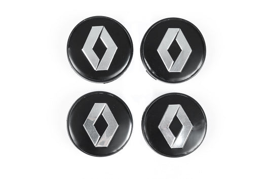 Black Wheel Center Caps 5888 (60mm to 56mm, Set of 4) for Renault - image 2