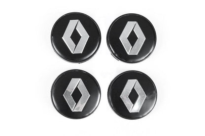 Wheel caps black 5888 (60mm by 56mm, 4 pcs.) for Renault - Reelken Auto