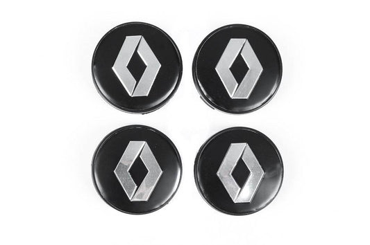 Wheel caps black 5888 (60mm by 56mm, 4 pcs.) for Renault - Reelken Auto