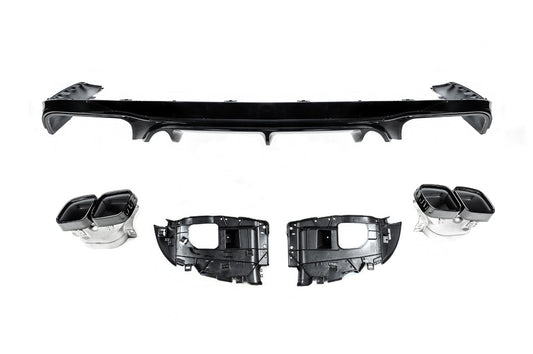 Rear diffuser with exhaust tips (AMG63 Design) for Mercedes E-class coupe C238 2016-2024 - image 2