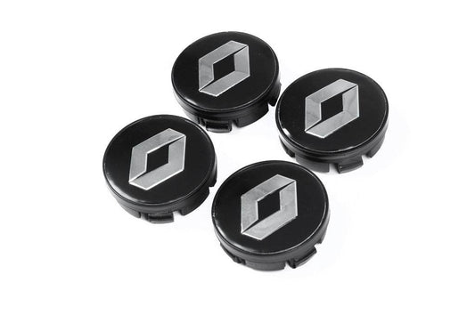 Wheel caps black 5888 (60mm by 56mm, 4 pcs.) for Renault - Reelken Auto
