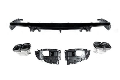 Rear diffuser with exhaust tips (AMG63 Design) for Mercedes E-class coupe C238 2016-2024 - image 2