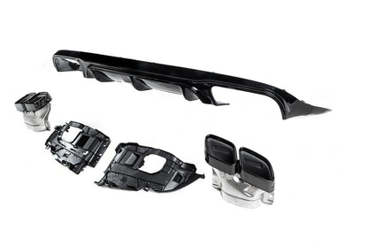 Rear Diffuser Black with Black Tips (AMG63 Design) for Mercedes E-class coupe C238 2016-2024 - image 4