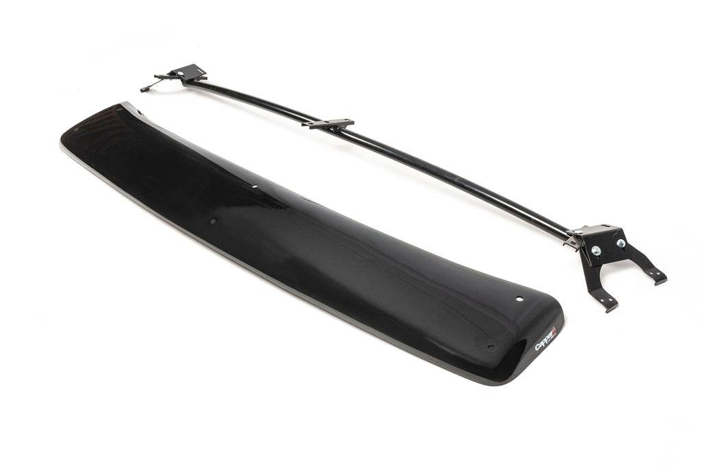 The visor on the windshield (gloss black, 5mm) for Ford Courier 2014-2023 - Reelken Auto