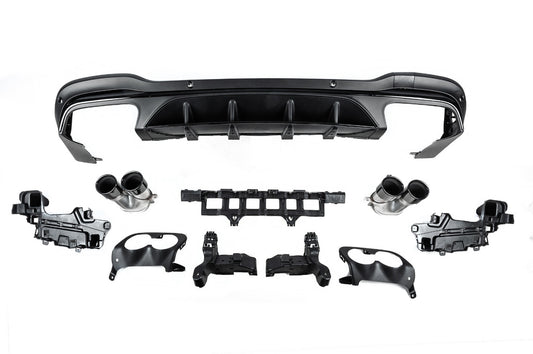 Rear diffuser with exhaust tips (AMG43 Design) for Mercedes GLC X253 2015-2022 - image 2