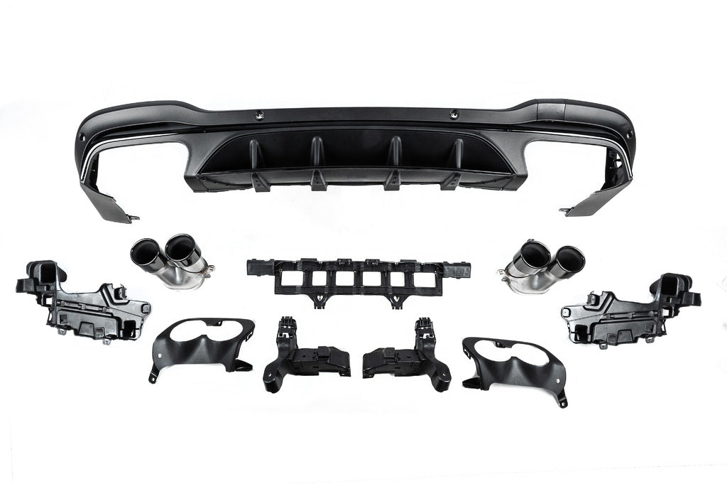 Rear diffuser with exhaust tips (AMG43 Design) for Mercedes GLC X253 2015-2022 - image 2