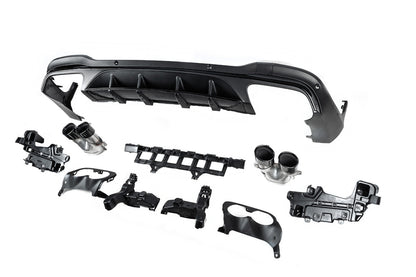 Rear diffuser with exhaust tips (AMG43 Design) for Mercedes GLC X253 2015-2022 - image 4