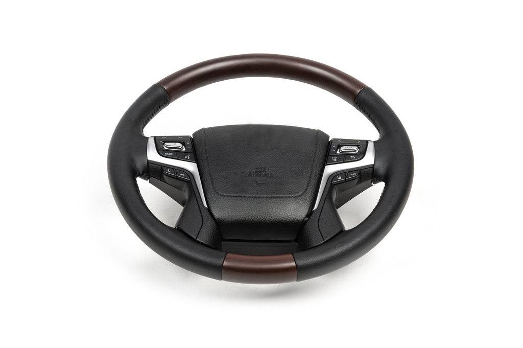 Steering wheel assembly (dark wood) for Toyota Land Cruiser Prado 150 2009-2023 - image 2