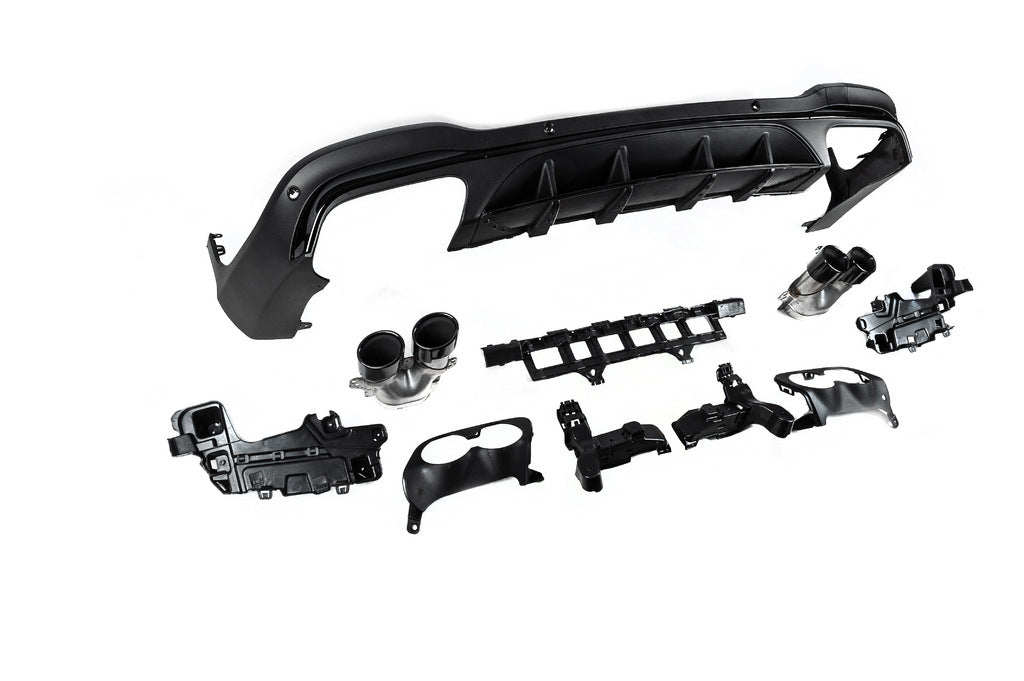 Rear diffuser with exhaust tips (AMG43 Design) for Mercedes GLC X253 2015-2022 - image 5