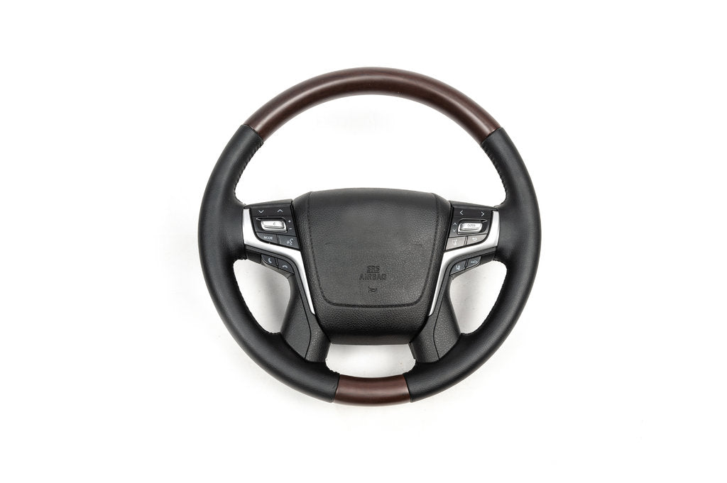 Steering wheel assembly (dark wood) for Toyota Land Cruiser Prado 150 2009-2023 - image 3