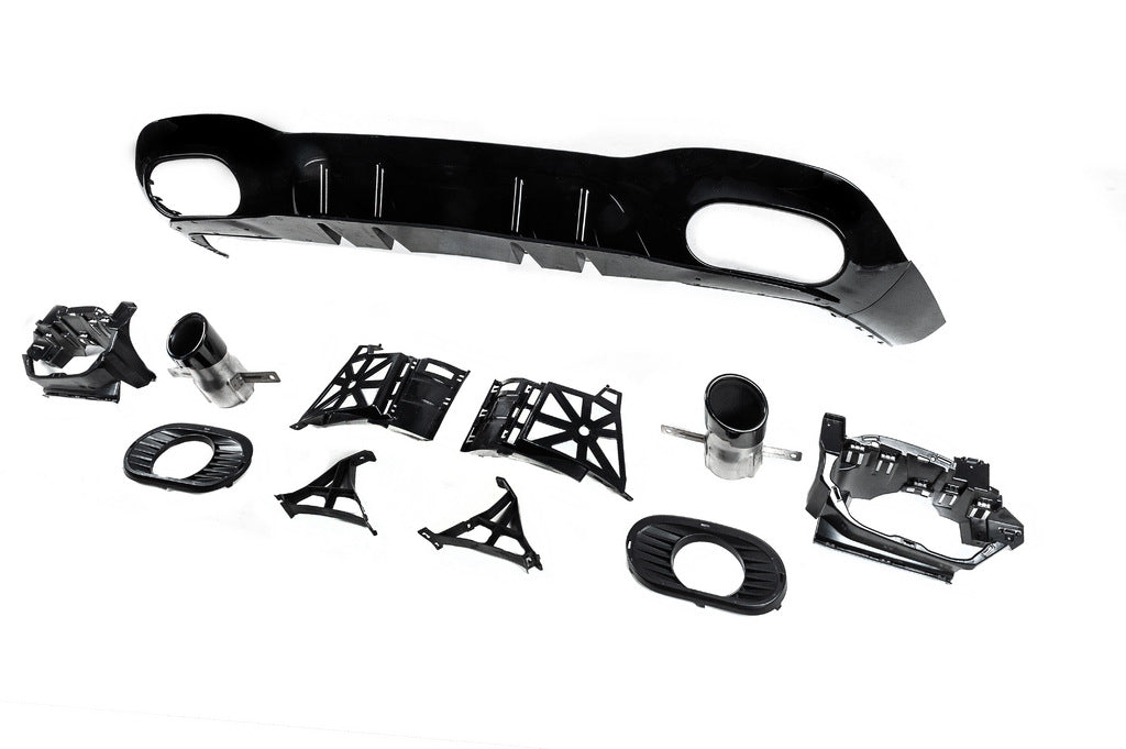 Rear diffuser with exhaust tips (Design A35 SD) for Mercedes A-сlass W177 2018- - image 7