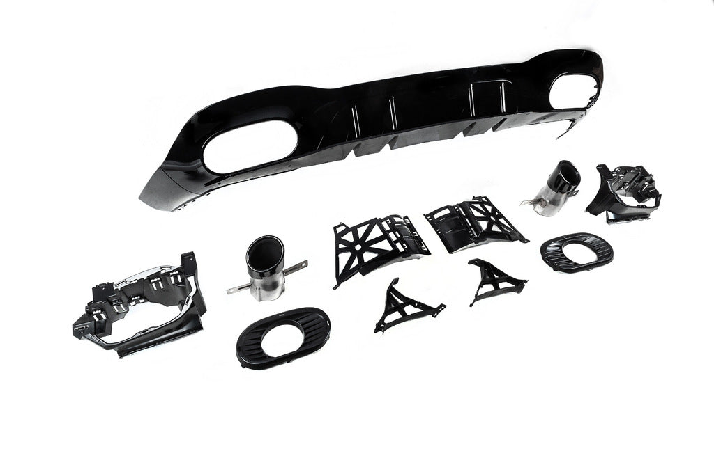 Rear diffuser with exhaust tips (Design A35 SD) for Mercedes A-сlass W177 2018- - image 3