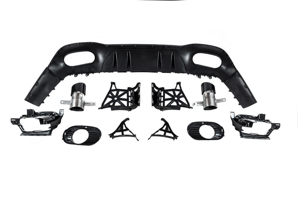 Rear diffuser with exhaust tips (Design A35 SD) for Mercedes A-сlass W177 2018- - image 5