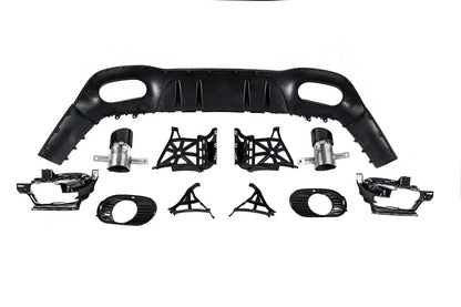 Rear diffuser with exhaust tips (Design A35 SD) for Mercedes A-сlass W177 2018- - image 5