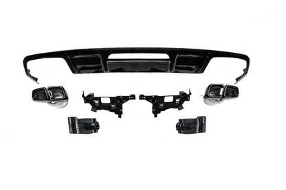 Rear diffuser with exhaust tips (2015-2018, CLS63 Design) for Mercedes CLS C218 2011-2018 - image 2