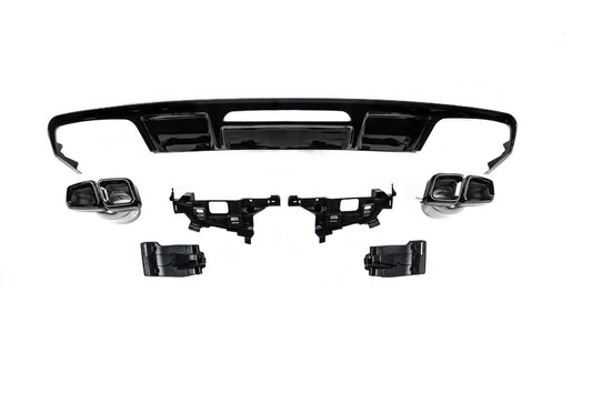 Rear diffuser with exhaust tips (2015-2018, CLS63 Design) for Mercedes CLS C218 2011-2018 - image 2