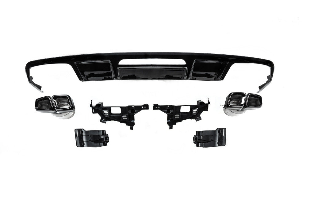 Rear diffuser with exhaust tips (2015-2018, CLS63 Design) for Mercedes CLS C218 2011-2018 - image 2