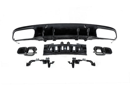 Rear diffuser with tips Black (for Coupe design AMG63) for Mercedes C-сlass W205 2014-2021 - image 2