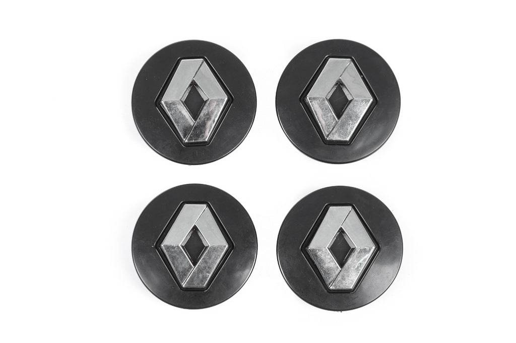 Wheel caps black 5882B (56mm by 52mm, 4 pcs.) for Renault - Reelken Auto