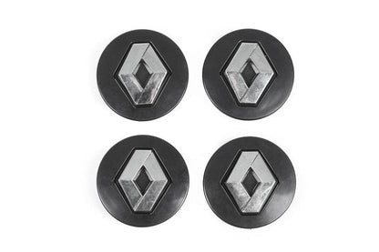Wheel caps black 5882B (56mm by 52mm, 4 pcs.) for Renault - Reelken Auto