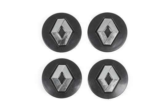 Wheel caps black 5882B (56mm by 52mm, 4 pcs.) for Renault - Reelken Auto