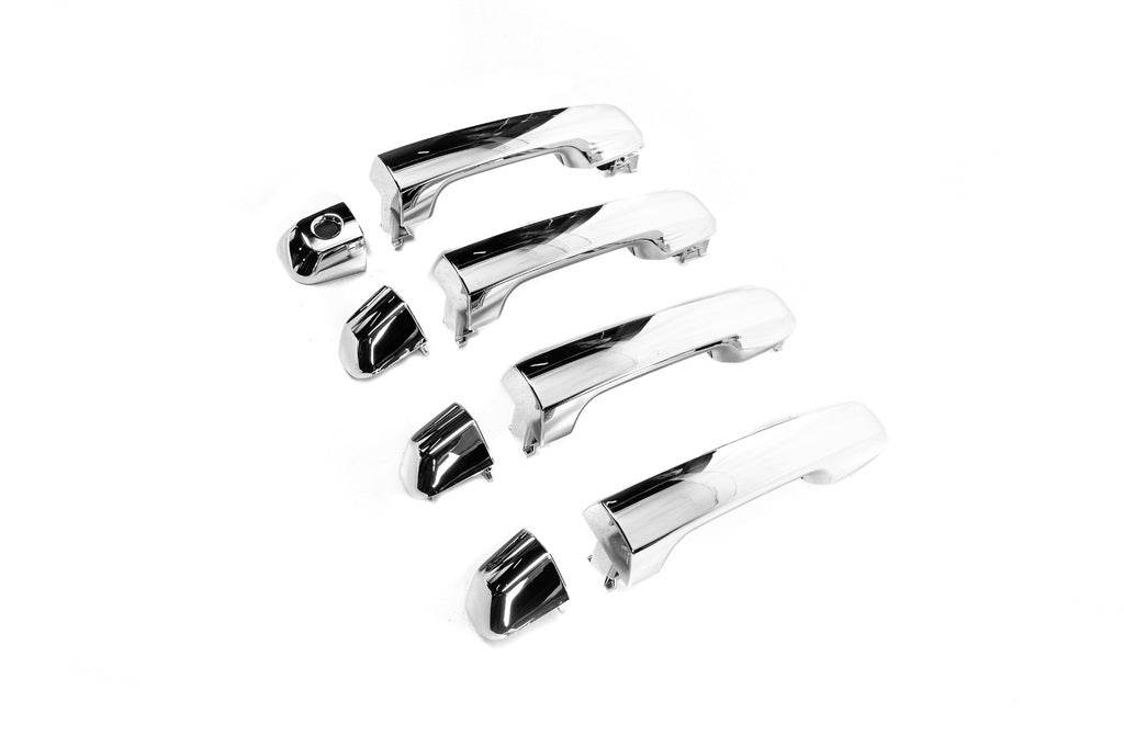Door handles assembly 2015↗︎ (Chrome, 4 pcs) for Toyota Land Cruiser Prado 150 - Reelken Auto