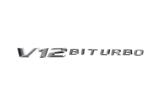 The V12 Biturbo lettering (chrome) for Mercedes G class W463 1990-2018 - Reelken Auto