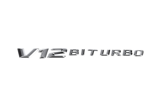 V12 Biturbo Chrome Badge for Mercedes Viano 2004-2014 - image 2