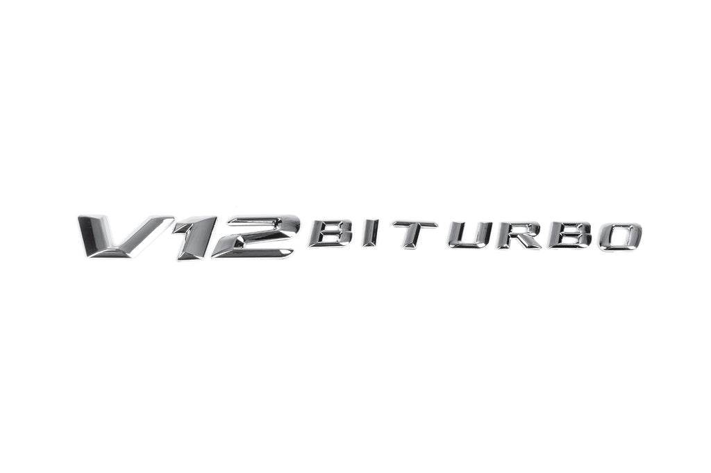 The V12 Biturbo lettering (chrome) for Mercedes S-class W222 - Reelken Auto