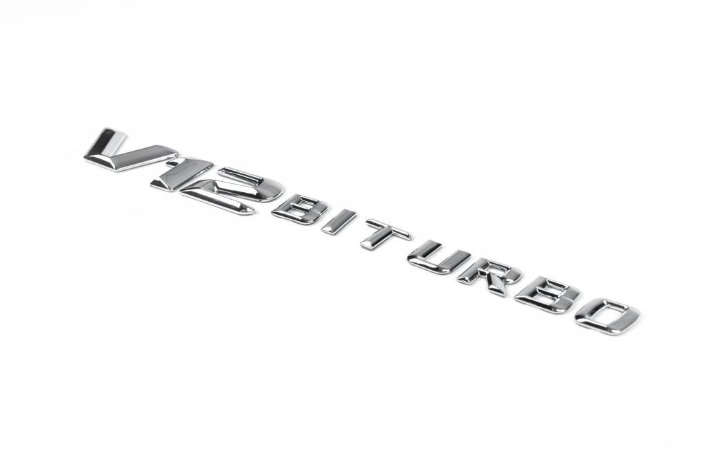 The V12 Biturbo lettering (chrome) for Mercedes G class W463 1990-2018 - Reelken Auto