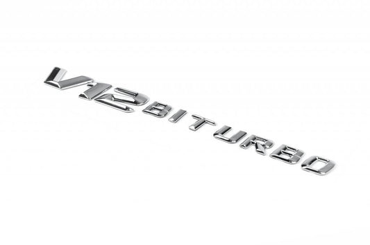 The V12 Biturbo lettering (chrome) for Mercedes G class W463 1990-2018 - Reelken Auto