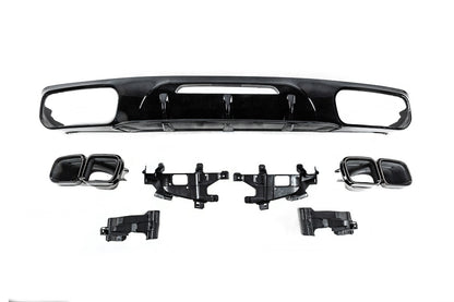 Rear diffuser with exhaust tips (2015-2018, for CLS GT63) for Mercedes CLS C218 2011-2018 - image 1