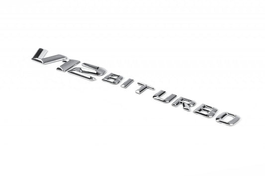 V12 Biturbo Chrome Badge for Mercedes ML W163 1997-2005 - image 1