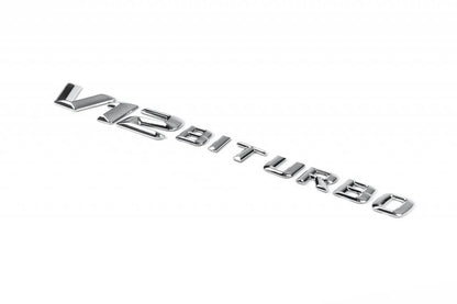 The V12 Biturbo lettering (chrome) for Mercedes GL/GLS class X166 - Reelken Auto