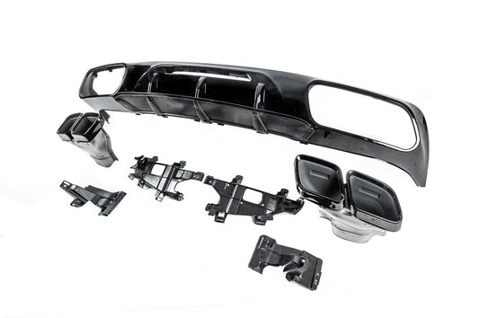Rear diffuser with nozzles (2015-2018, for CLS GT63) for Mercedes CLS C218 2011-2018 - image 2