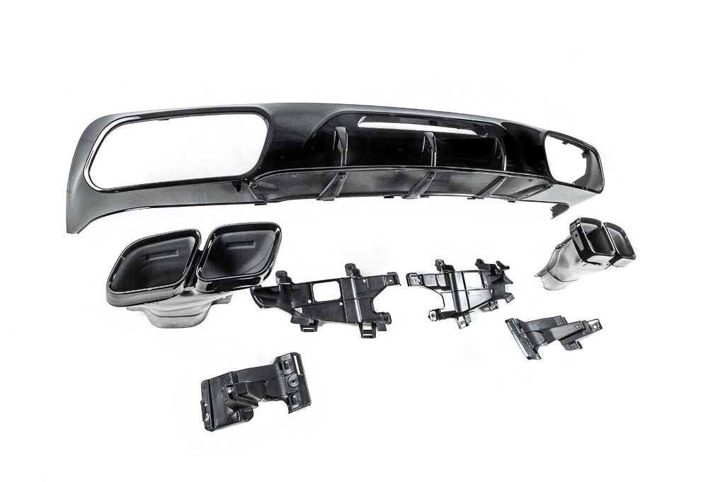 Rear diffuser with exhaust tips (2015-2018, for CLS GT63) for Mercedes CLS C218 2011-2018 - image 3