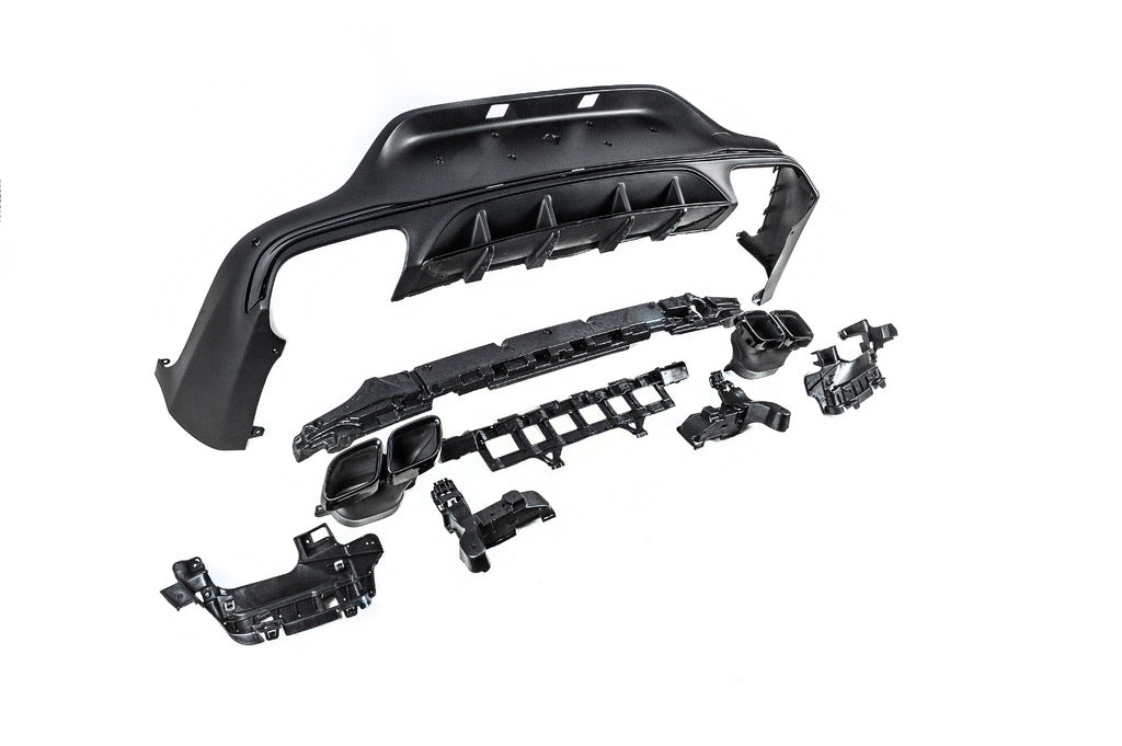 Rear diffuser with Black inserts (AMG63 Design) for Mercedes GLC coupe C253 - image 4
