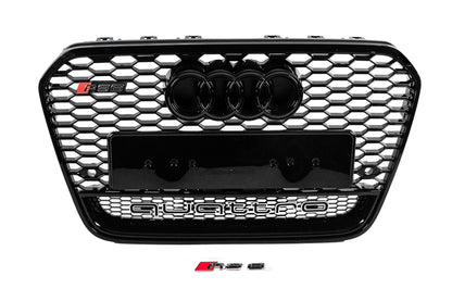 Front grille RS-style black with Quattro emblem (2011-2014) for Audi A6 C7 2011-2017 - image 1