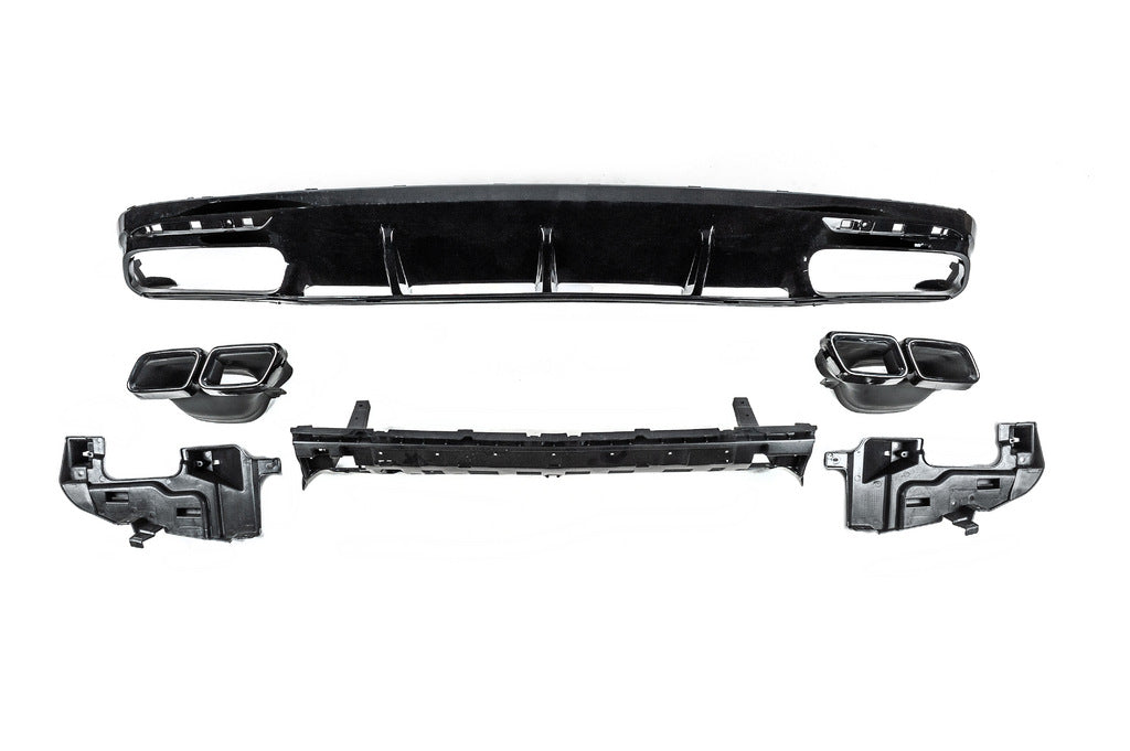 Rear diffuser with tips Black (2018-2020, Design S-COUPE63) for Mercedes S-class C217 Coupe 2014-2020 - image 2