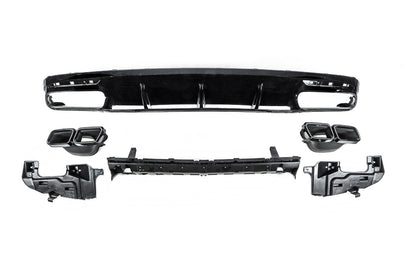 Rear diffuser with tips Black (2018-2020, Design S-COUPE63) for Mercedes S-class C217 Coupe 2014-2020 - image 2