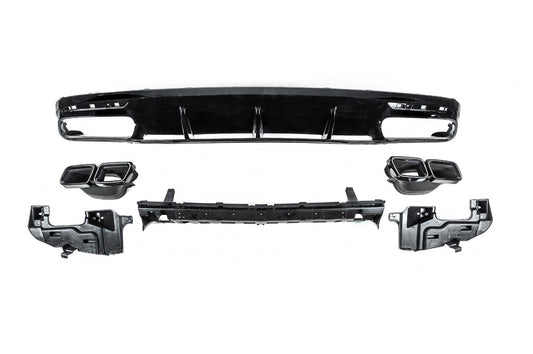 Rear diffuser with tips Black (2018-2020, Design S-COUPE63) for Mercedes S-class C217 Coupe 2014-2020 - image 2