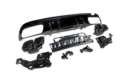 Rear diffuser with Black nozzles (Design C63 2018-2021) for Mercedes C-class W205 2014-2021 - image 5