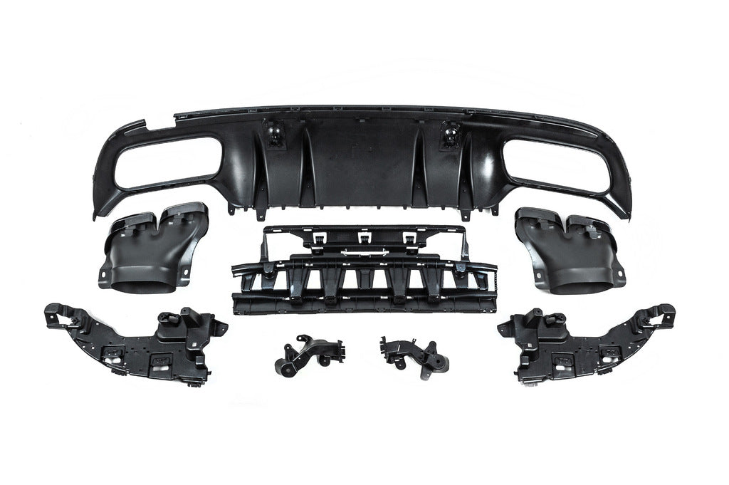 Rear diffuser with Black nozzles (Design C63 2018-2021) for Mercedes C-class W205 2014-2021 - image 6