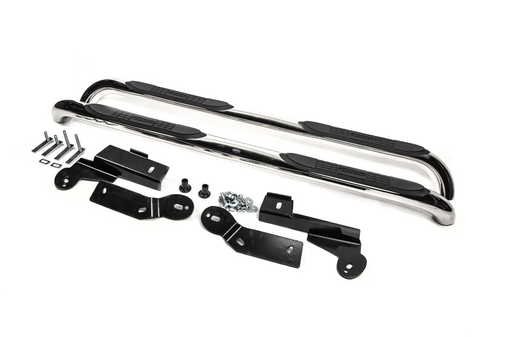 Side bars for long wheelbase L 169.5 cm (76mm, 2 pcs, stainless steel) for Toyota Rav 4 2006-2013 - image 4