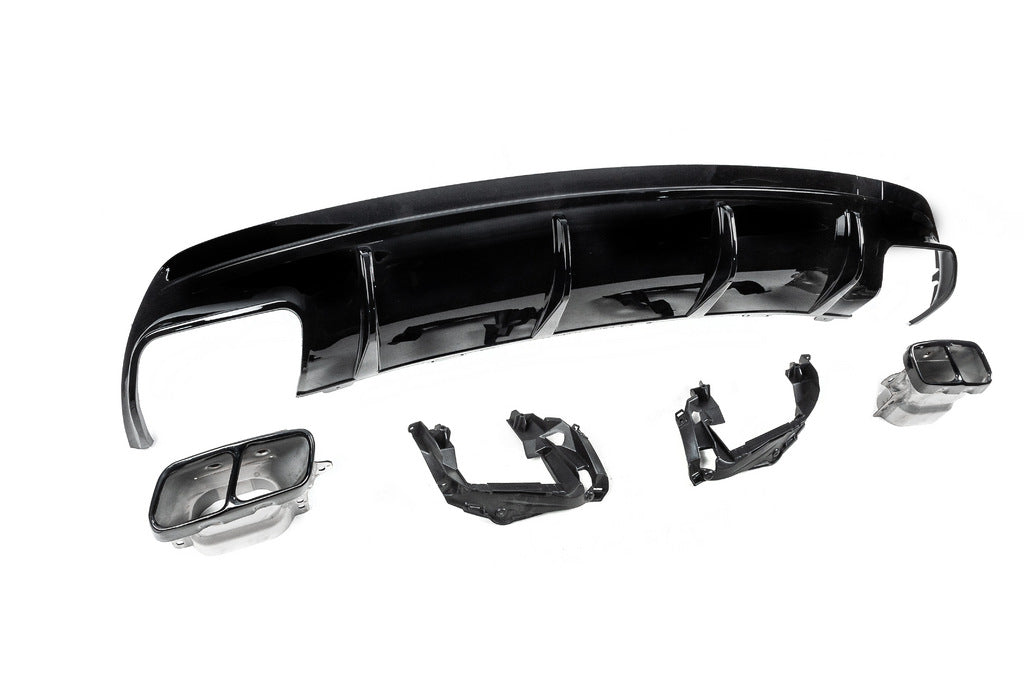 Rear Diffuser Black (CLA45 Design with Tips) for Mercedes CLA C117 2013-2019 - image 4