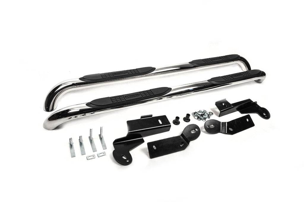 Side pipes for long base L 169.5 cm (76mm, 2 pcs, stainless steel) for Toyota Rav 4 2006-2013 - Reelken Auto