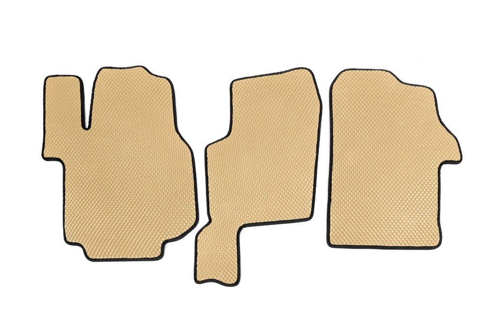 Floor Mats 2016-2023 (3pcs, EVA, Beige) for Volkswagen Crafter 2016- - image 1