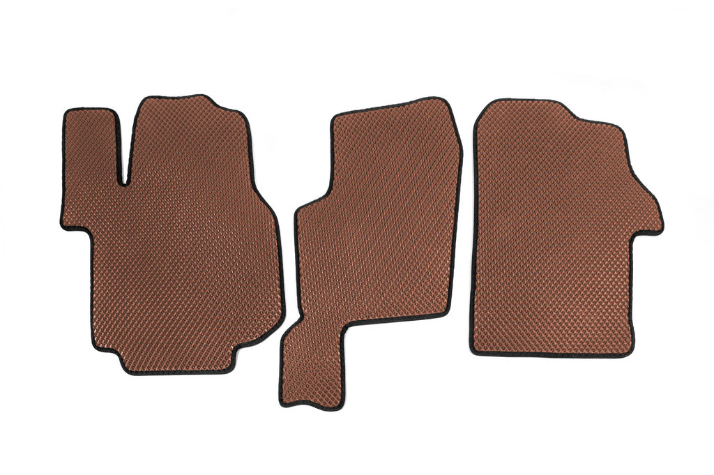 Floor Mats 2016-2023 (3pcs, EVA, Brown) for Volkswagen Crafter 2016- - image 1