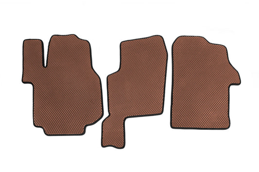 Floor Mats 2016-2023 (3pcs, EVA, Brown) for Volkswagen Crafter 2016- - image 1